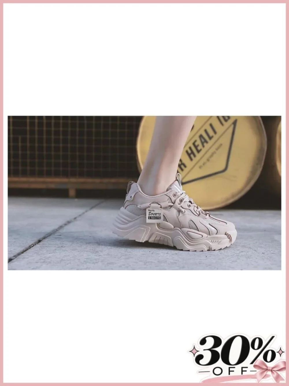 Women's Mesh Platform Sneakers Walking Shoes Breathable PU Lace-Up
